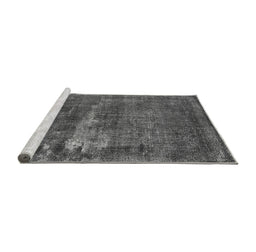 Sideview of Machine Washable Persian Gray Bohemian Rug, wshurb602gry