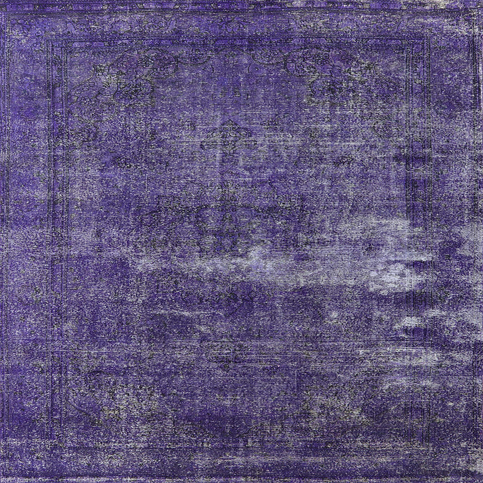 Square Mid-Century Modern Purple Persian Rug, urb602