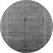 Round Oriental Gray Industrial Rug, urb603gry