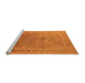 Sideview of Machine Washable Oriental Orange Industrial Area Rugs, wshurb603org