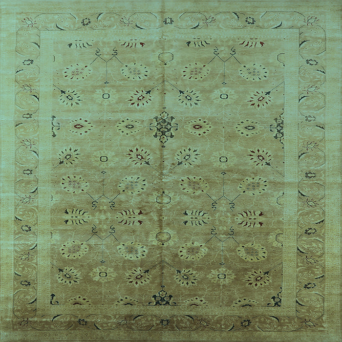 Square Oriental Light Blue Industrial Rug, urb603lblu