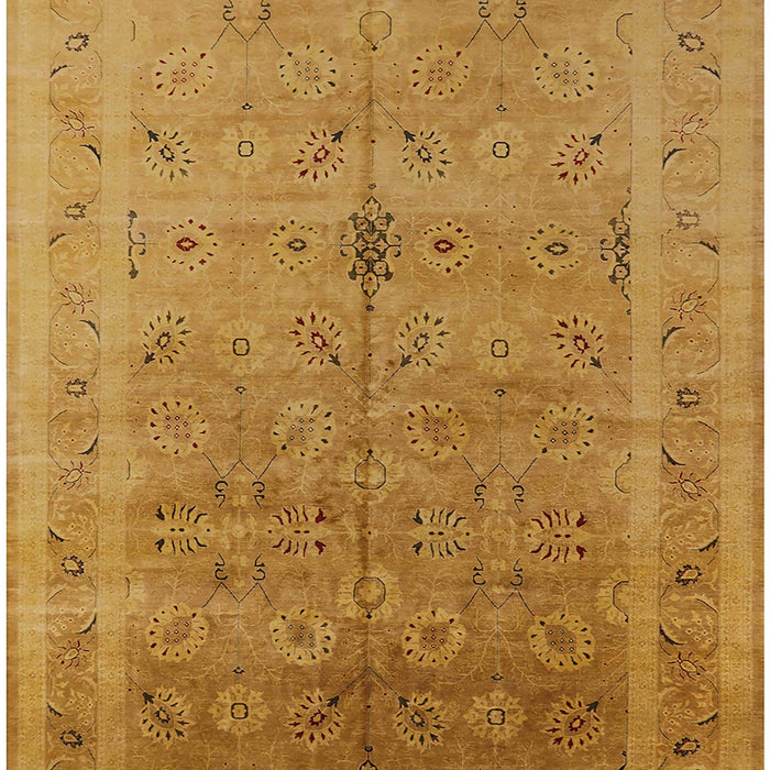 Mid-Century Modern Dark Orange Oriental Rug, urb603