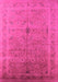 Machine Washable Oriental Pink Industrial Rug, wshurb603pnk