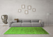 Machine Washable Oriental Green Industrial Area Rugs in a Living Room,, wshurb603grn