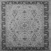 Square Machine Washable Oriental Gray Traditional Rug, wshurb604gry