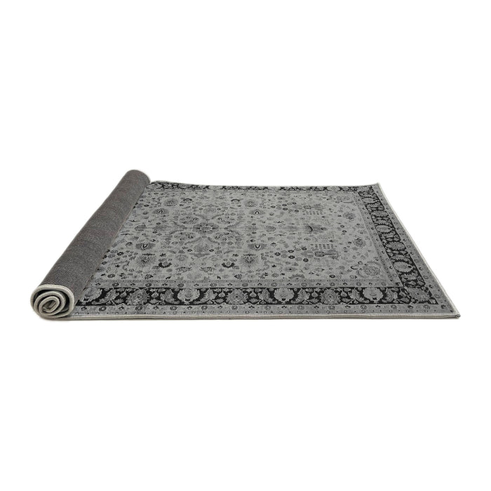 Sideview of Oriental Gray Traditional Rug, urb604gry