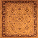 Square Oriental Orange Traditional Rug, urb604org