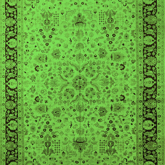 Oriental Green Traditional Rug, urb604grn