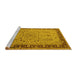 Sideview of Machine Washable Oriental Yellow Traditional Rug, wshurb604yw