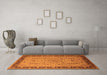 Machine Washable Oriental Orange Traditional Area Rugs in a Living Room, wshurb604org