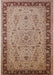 Mid-Century Modern Sienna Brown Oriental Rug, urb604
