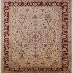 Square Machine Washable Industrial Modern Sienna Brown Rug, wshurb604