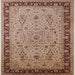 Square Machine Washable Industrial Modern Sienna Brown Rug, wshurb604