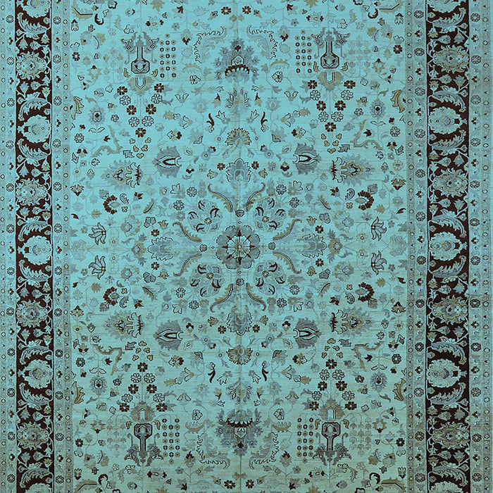 Oriental Light Blue Traditional Rug, urb604lblu