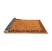 Sideview of Oriental Orange Traditional Rug, urb604org