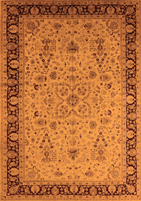 Oriental Orange Traditional Rug, urb604org