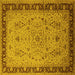 Square Oriental Yellow Traditional Rug, urb604yw