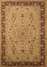 Machine Washable Oriental Brown Traditional Rug, wshurb604brn