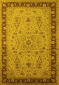 Oriental Yellow Traditional Rug, urb604yw