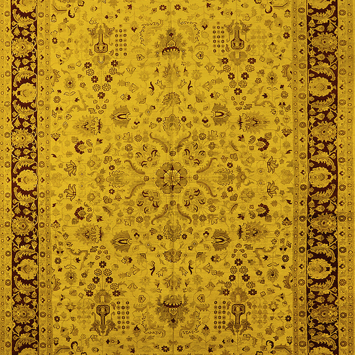 Oriental Yellow Traditional Rug, urb604yw