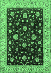 Oriental Emerald Green Traditional Rug, urb605emgrn