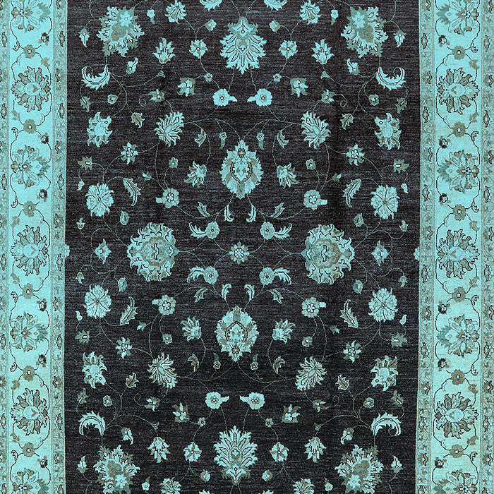Oriental Light Blue Traditional Rug, urb605lblu