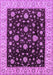 Machine Washable Oriental Purple Traditional Area Rugs, wshurb605pur