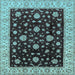 Square Oriental Light Blue Traditional Rug, urb605lblu