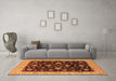 Machine Washable Oriental Orange Traditional Area Rugs in a Living Room, wshurb605org