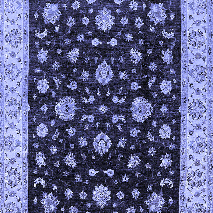 Machine Washable Oriental Blue Traditional Rug, wshurb605blu