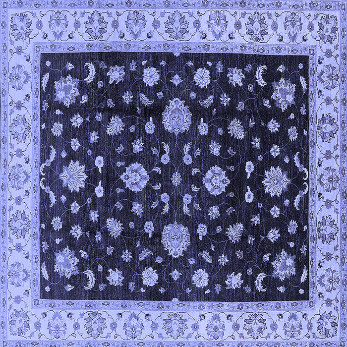 Square Oriental Blue Traditional Rug, urb605blu