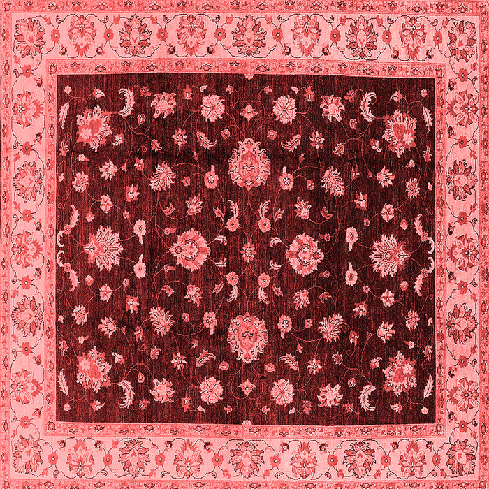 Machine Washable Oriental Red Traditional Rug, wshurb605red