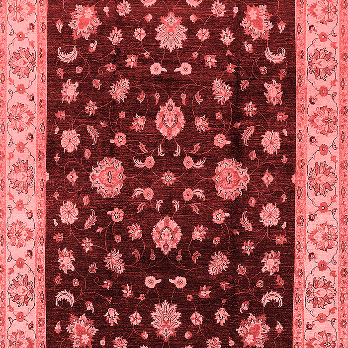 Machine Washable Oriental Red Traditional Rug, wshurb605red
