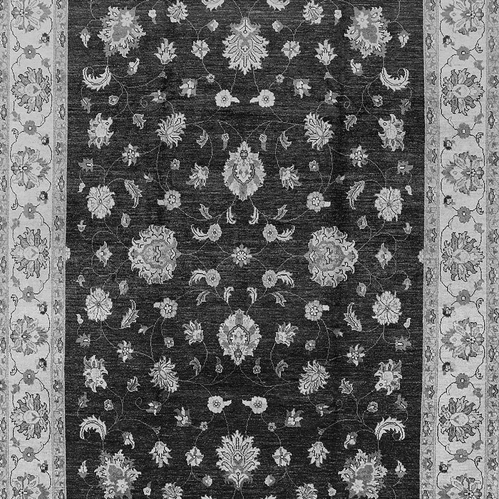 Machine Washable Oriental Gray Traditional Rug, wshurb605gry