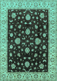Oriental Turquoise Traditional Rug, urb605turq