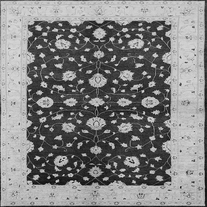 Square Oriental Gray Traditional Rug, urb606gry