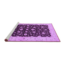 Sideview of Machine Washable Oriental Purple Traditional Area Rugs, wshurb606pur