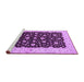 Sideview of Machine Washable Oriental Purple Traditional Area Rugs, wshurb606pur