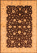 Machine Washable Oriental Orange Traditional Area Rugs, wshurb606org