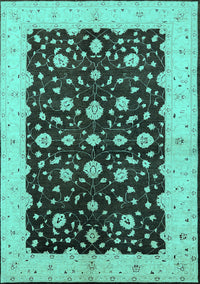 Oriental Turquoise Traditional Rug, urb606turq