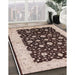 Machine Washable Industrial Modern Bakers Brown Rug in a Family Room, wshurb606