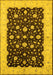 Machine Washable Oriental Yellow Traditional Rug, wshurb606yw