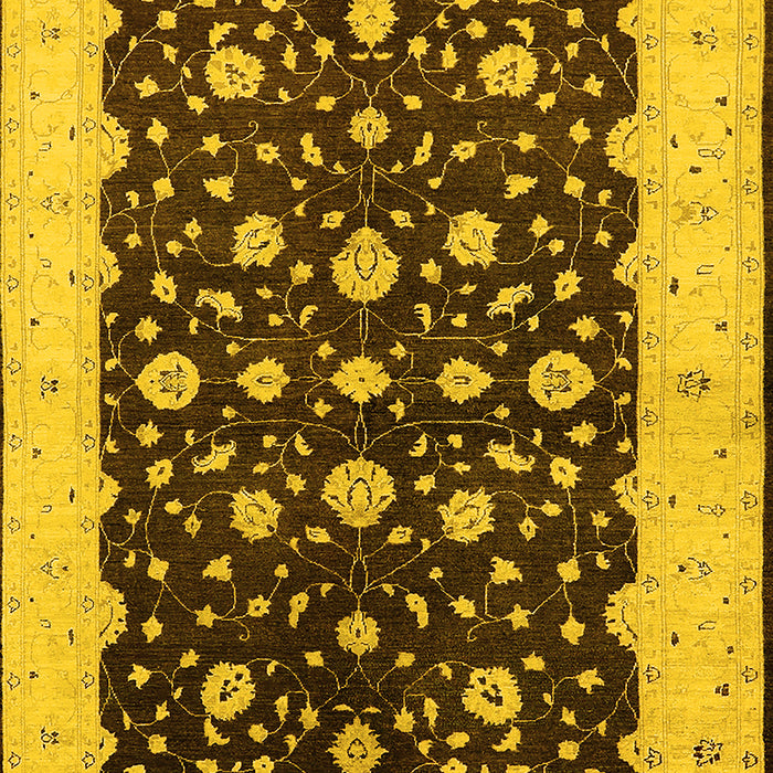 Oriental Yellow Traditional Rug, urb606yw