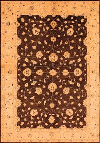 Oriental Orange Traditional Rug, urb606org