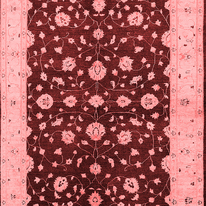Machine Washable Oriental Red Traditional Rug, wshurb606red