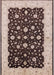 Mid-Century Modern Bakers Brown Oriental Rug, urb606