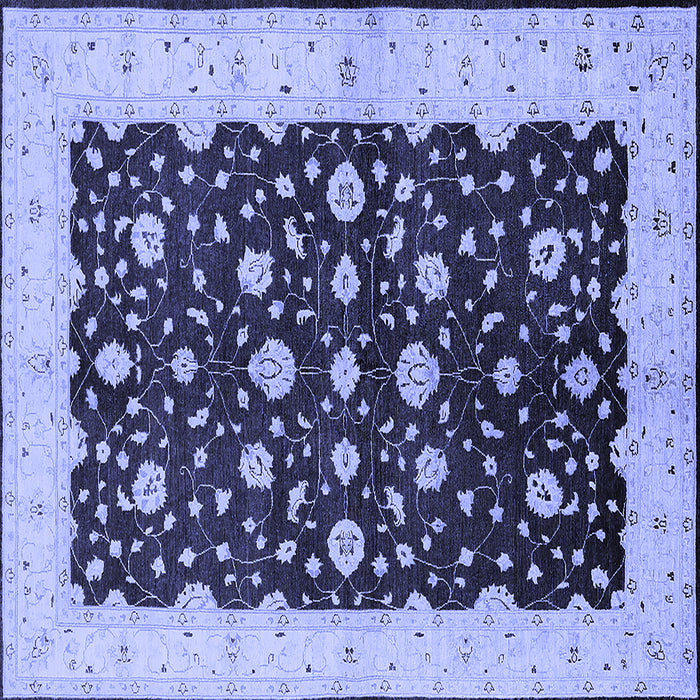 Square Oriental Blue Traditional Rug, urb606blu