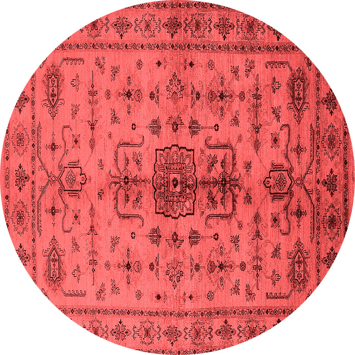 Machine Washable Oriental Red Traditional Rug, wshurb607red