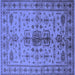 Square Oriental Blue Traditional Rug, urb607blu