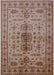 Machine Washable Industrial Modern Sienna Brown Rug, wshurb607